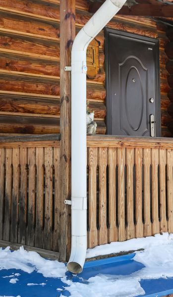 Porch Downspout Installation in Hagerstown